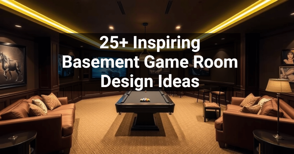 25+ Inspiring Basement Game Room Design Ideas