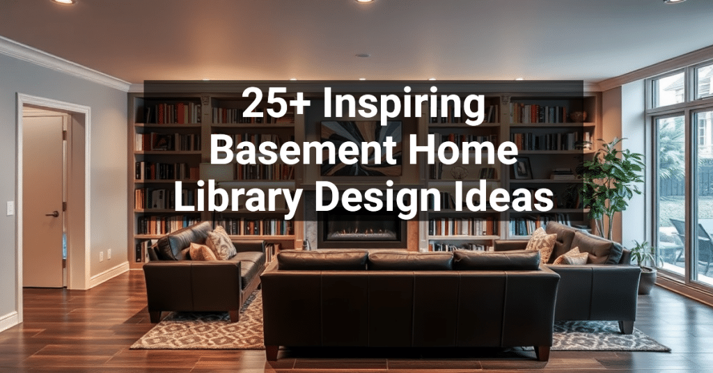 25+ Inspiring Basement Home Library Design Ideas