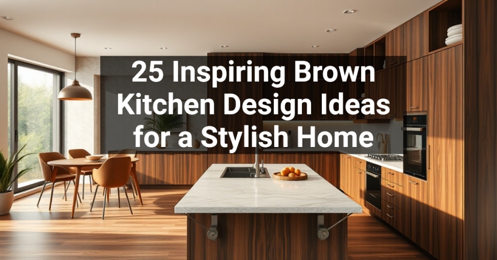 25 Inspiring Brown Kitchen Design Ideas for a Stylish Home