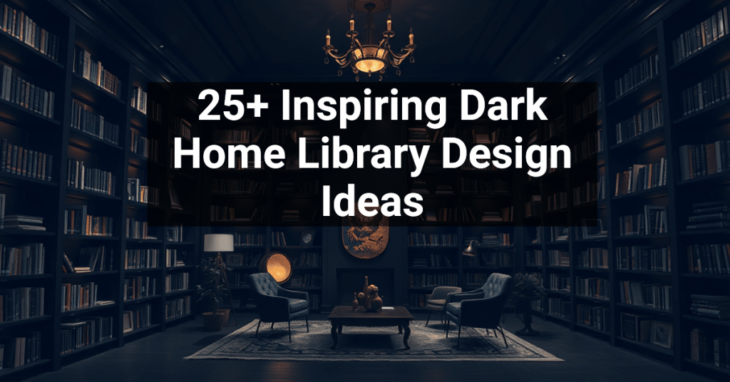 25+ Inspiring Dark Home Library Design Ideas