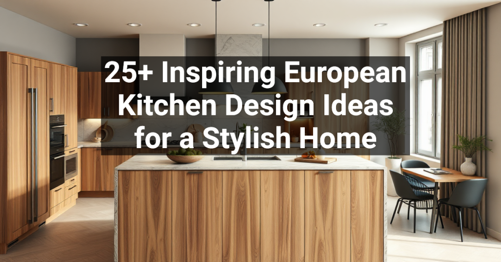 25+ Inspiring European Kitchen Design Ideas for a Stylish Home