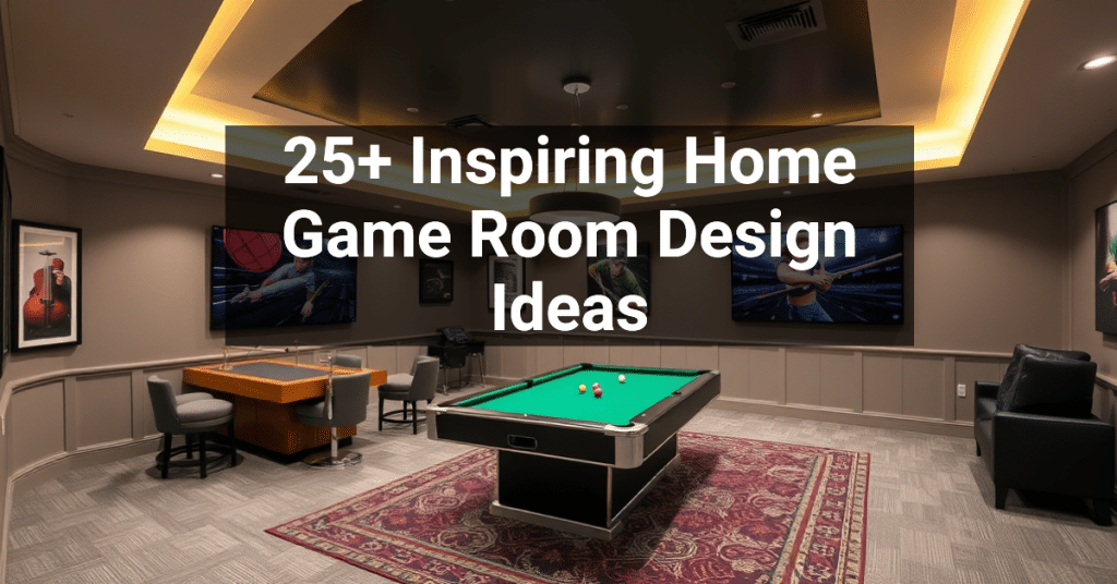 25+ Inspiring Home Game Room Design Ideas