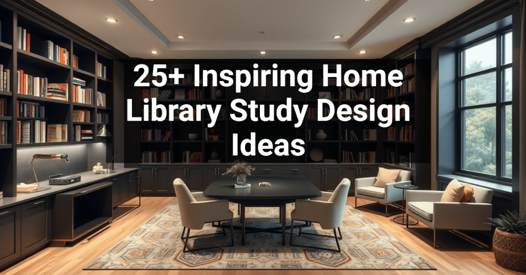 25+ Inspiring Home Library Study Design Ideas