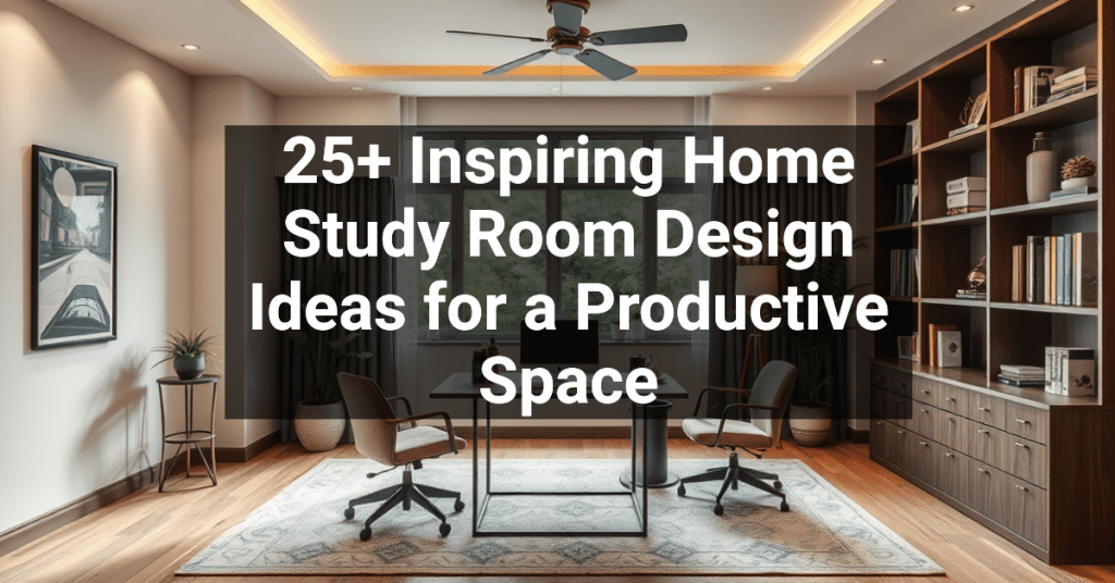 25+ Inspiring Home Study Room Design Ideas for a Productive Space