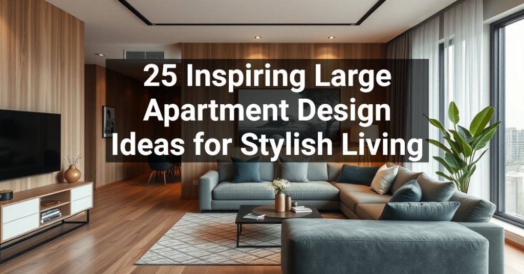 25 Inspiring Large Apartment Design Ideas for Stylish Living