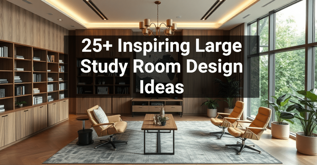 25+ Inspiring Large Study Room Design Ideas