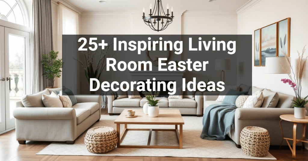 25+ Inspiring Living Room Easter Decorating Ideas