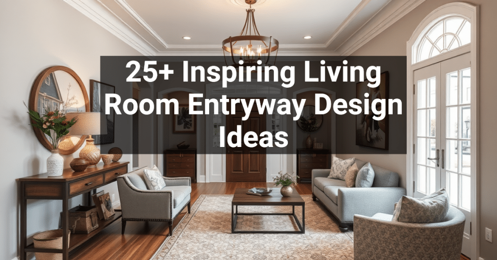 25+ Inspiring Living Room Entryway Design Ideas