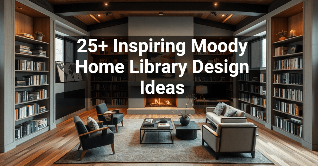 25+ Inspiring Moody Home Library Design Ideas