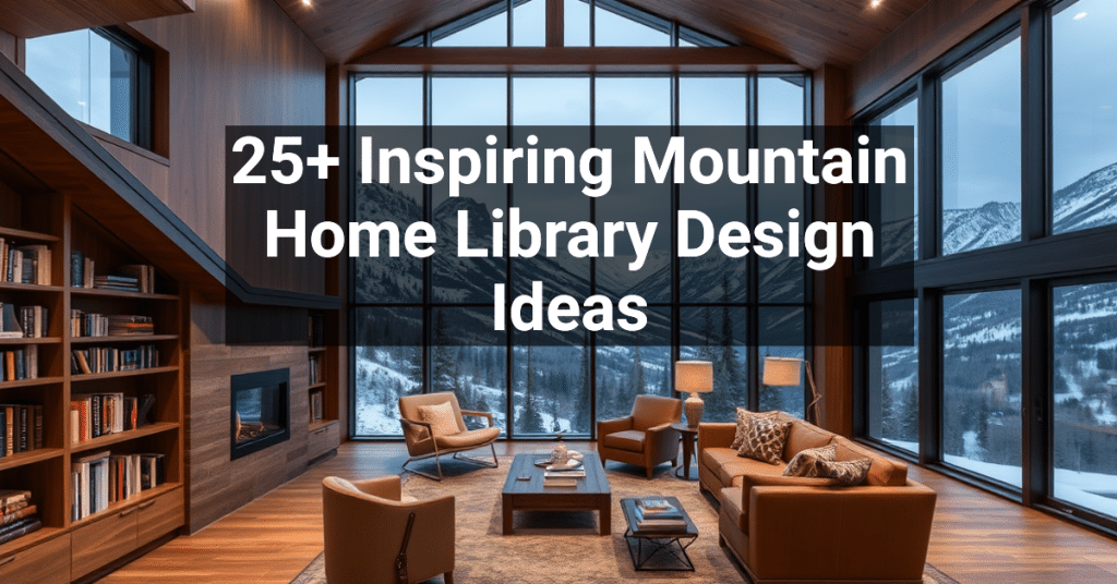 25+ Inspiring Mountain Home Library Design Ideas