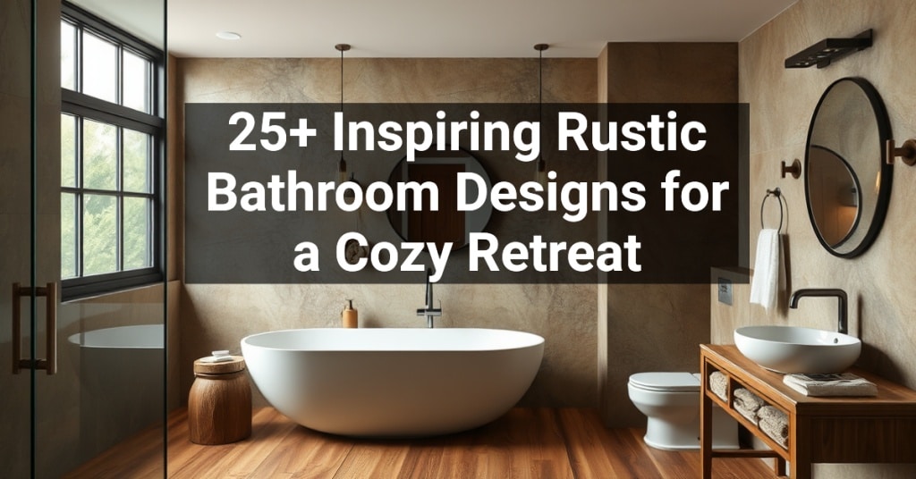 25+ Inspiring Rustic Bathroom Designs for a Cozy Retreat