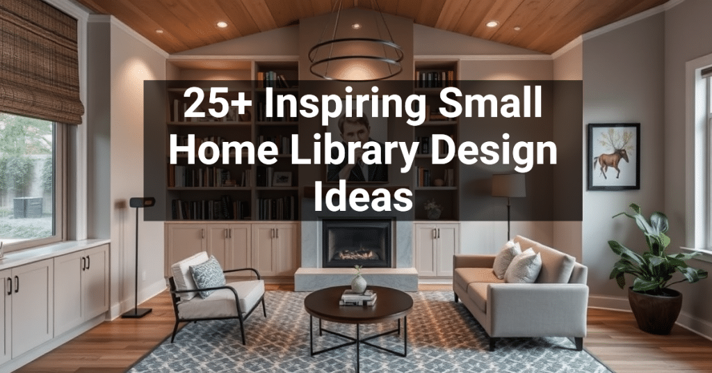 25+ Inspiring Small Home Library Design Ideas