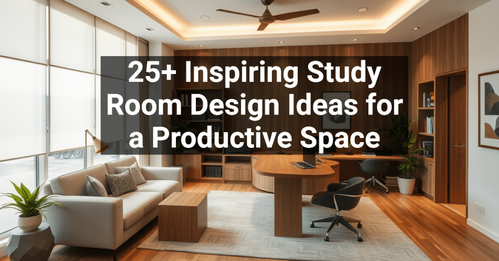 25+ Inspiring Study Room Design Ideas for a Productive Space