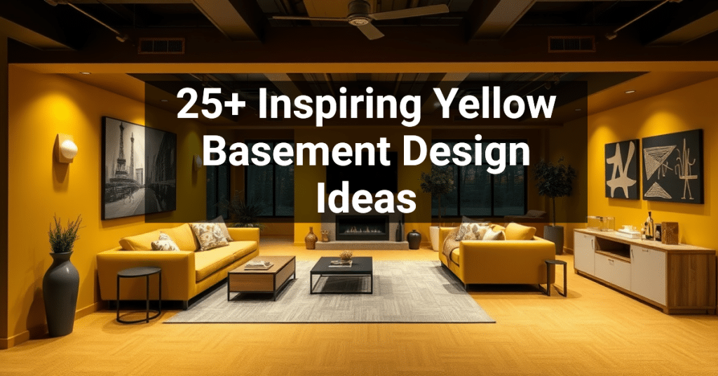 25+ Inspiring Yellow Basement Design Ideas