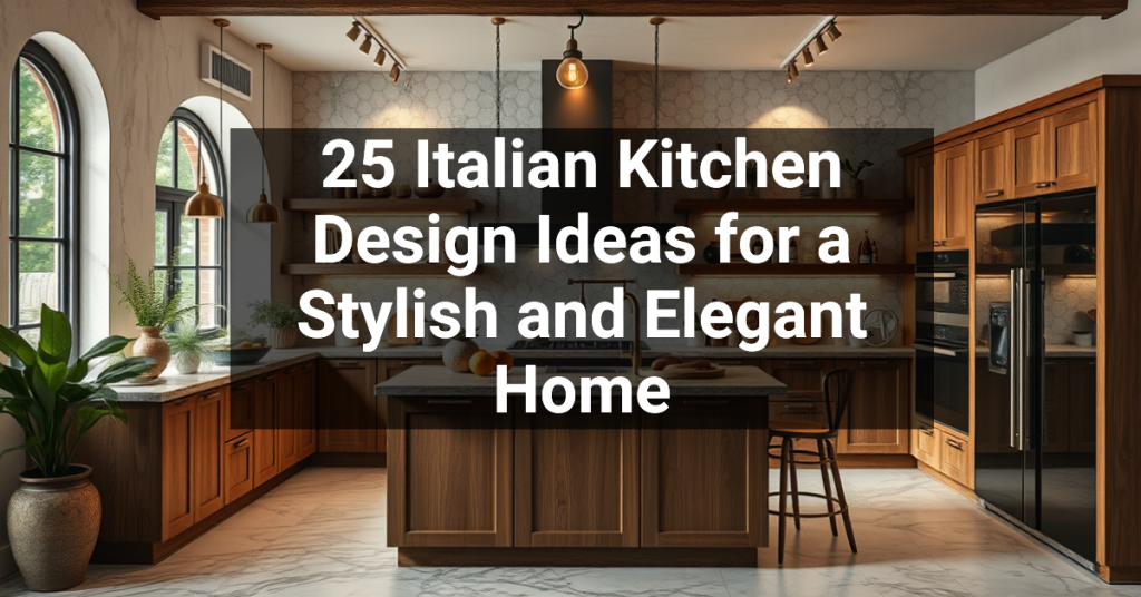 25 Italian Kitchen Design Ideas for a Stylish and Elegant Home