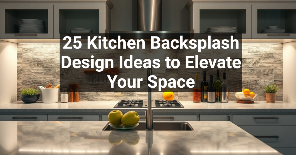 25 Kitchen Backsplash Design Ideas to Elevate Your Space