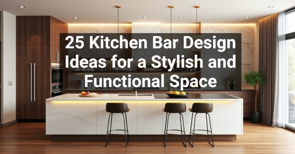 25 Kitchen Bar Design Ideas for a Stylish and Functional Space