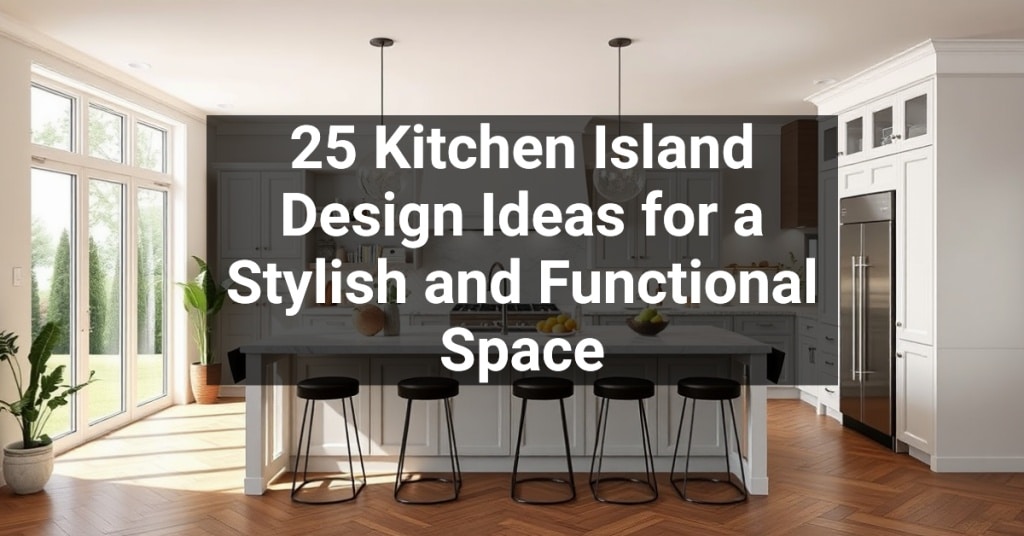 25 Kitchen Island Design Ideas for a Stylish and Functional Space