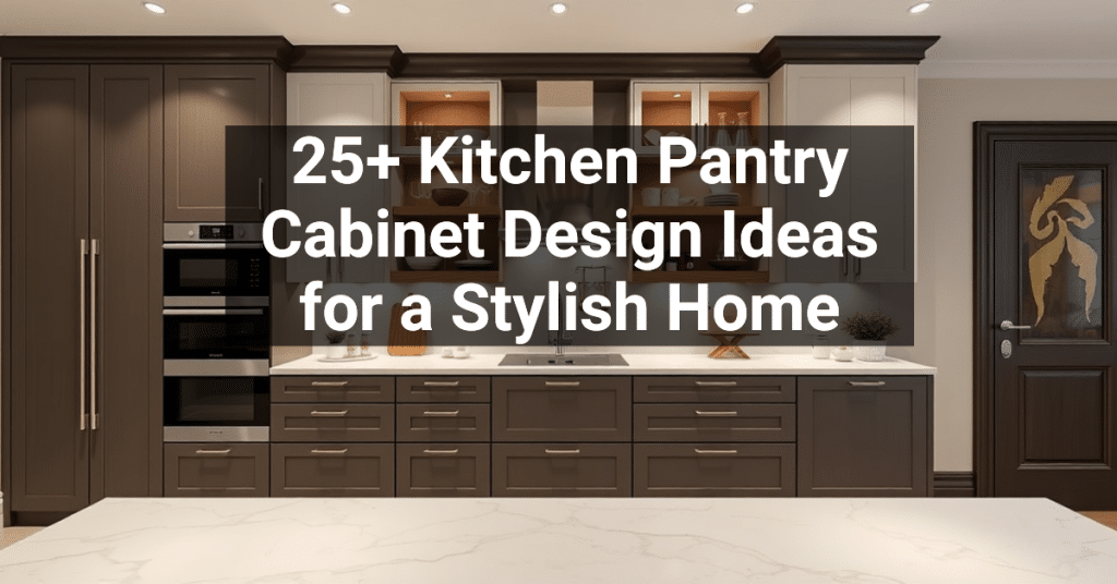 25+ Kitchen Pantry Cabinet Design Ideas for a Stylish Home