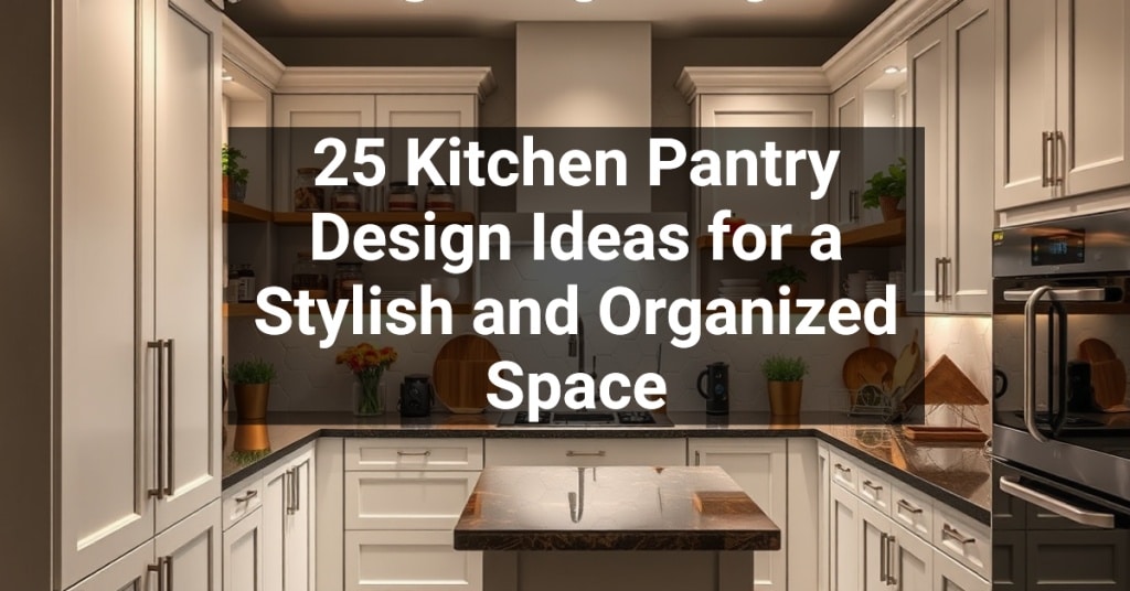 25 Kitchen Pantry Design Ideas for a Stylish and Organized Space