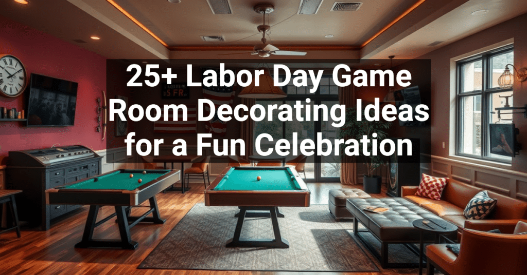 25+ Labor Day Game Room Decorating Ideas for a Fun Celebration