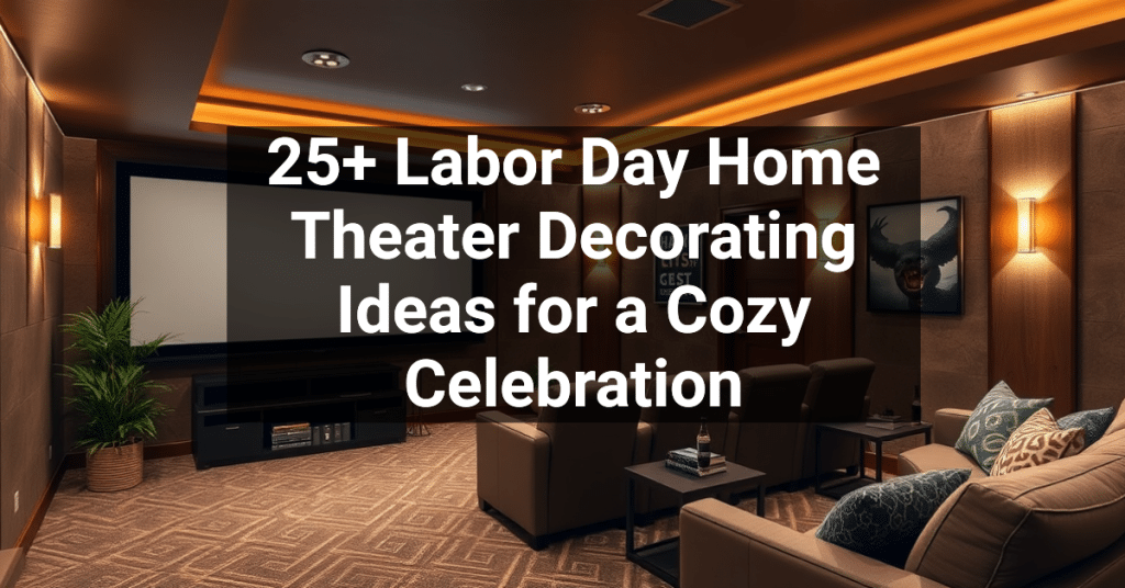 25+ Labor Day Home Theater Decorating Ideas for a Cozy Celebration