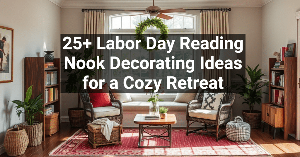 25+ Labor Day Reading Nook Decorating Ideas for a Cozy Retreat