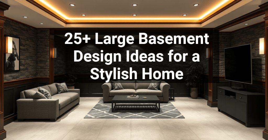 25+ Large Basement Design Ideas for a Stylish Home