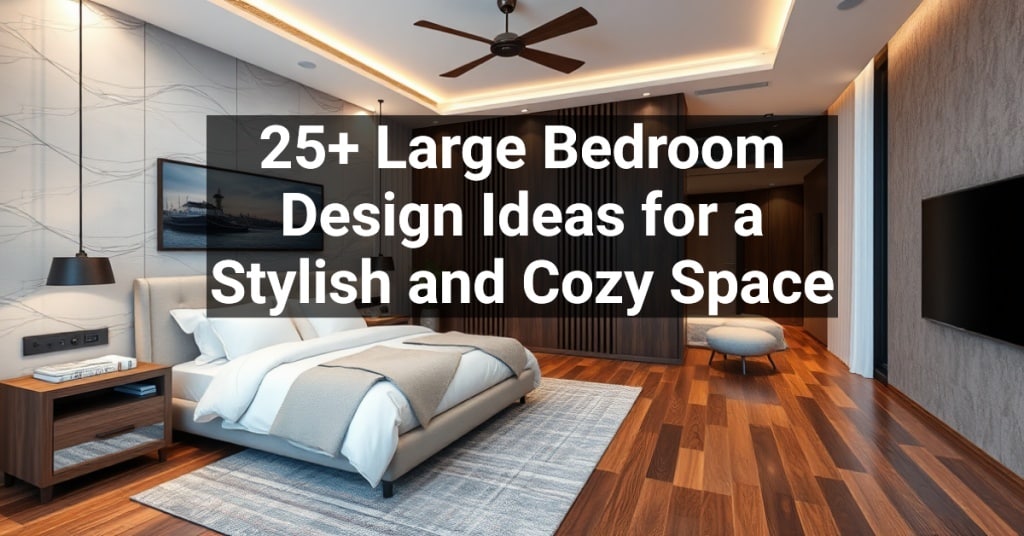 25+ Large Bedroom Design Ideas for a Stylish and Cozy Space