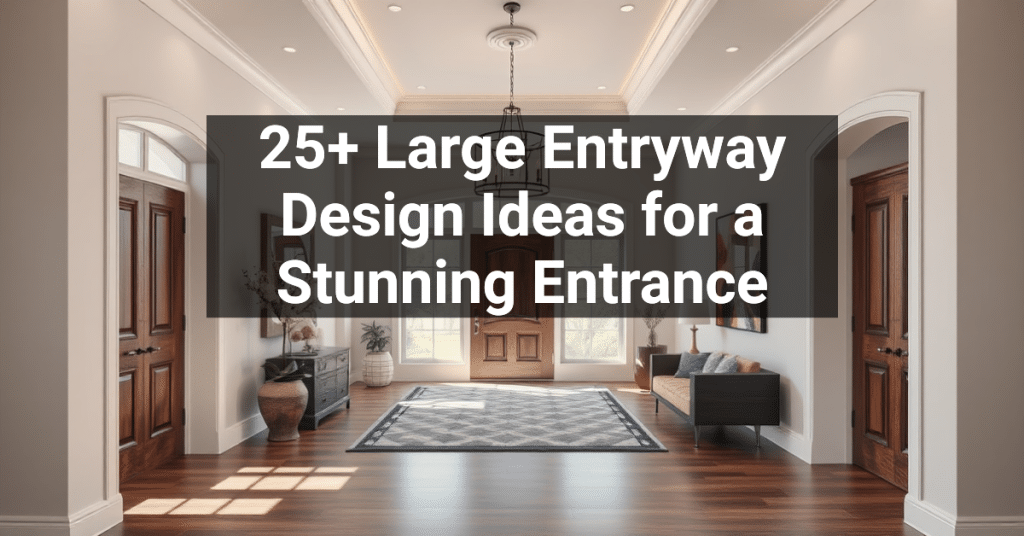 25+ Large Entryway Design Ideas for a Stunning Entrance