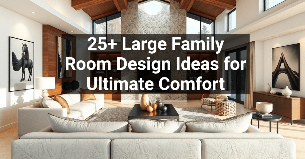 25+ Large Family Room Design Ideas for Ultimate Comfort