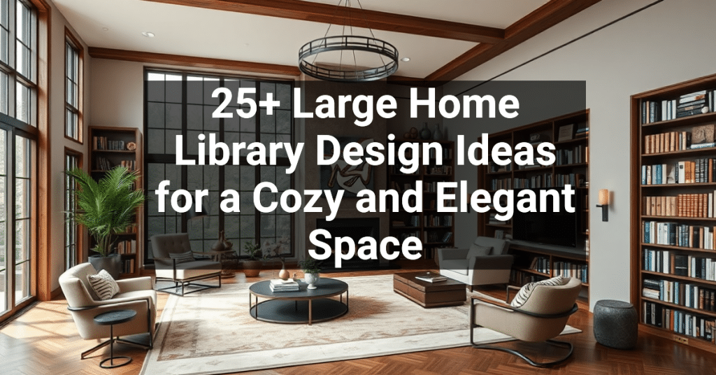 25+ Large Home Library Design Ideas for a Cozy and Elegant Space