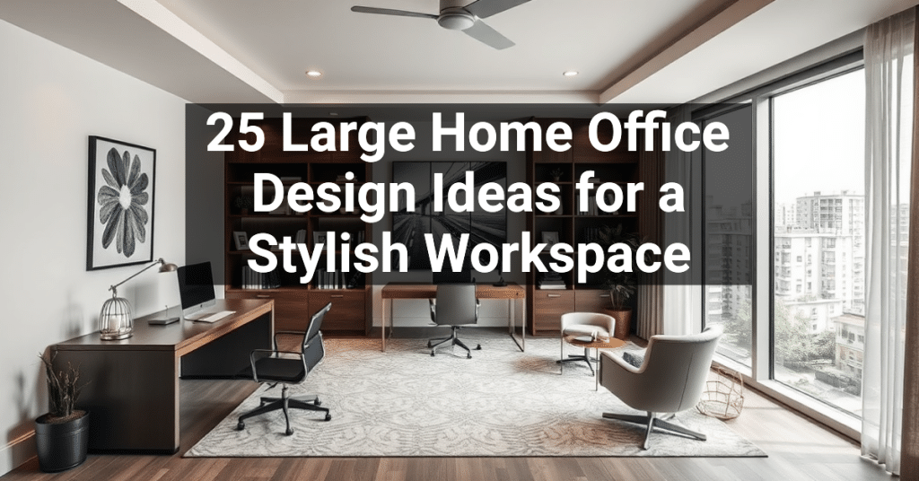 25 Large Home Office Design Ideas for a Stylish Workspace