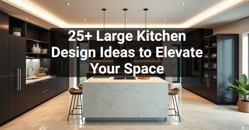 25+ Large Kitchen Design Ideas to Elevate Your Space