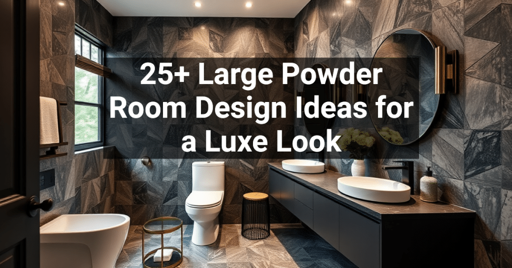 25+ Large Powder Room Design Ideas for a Luxe Look