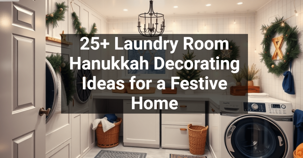 25+ Laundry Room Hanukkah Decorating Ideas for a Festive Home