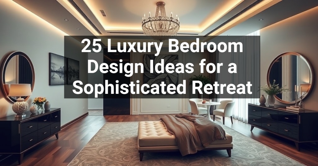 25 Luxury Bedroom Design Ideas for a Sophisticated Retreat