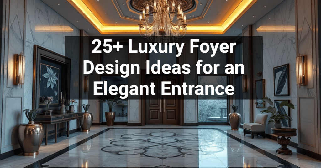 25+ Luxury Foyer Design Ideas for an Elegant Entrance