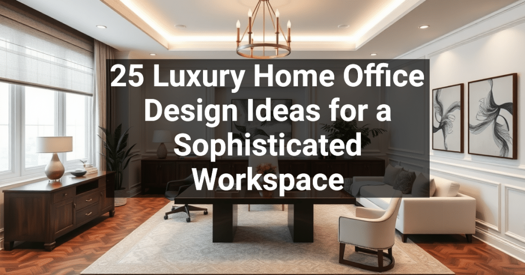 25 Luxury Home Office Design Ideas for a Sophisticated Workspace