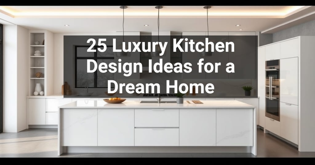 25 Luxury Kitchen Design Ideas for a Dream Home