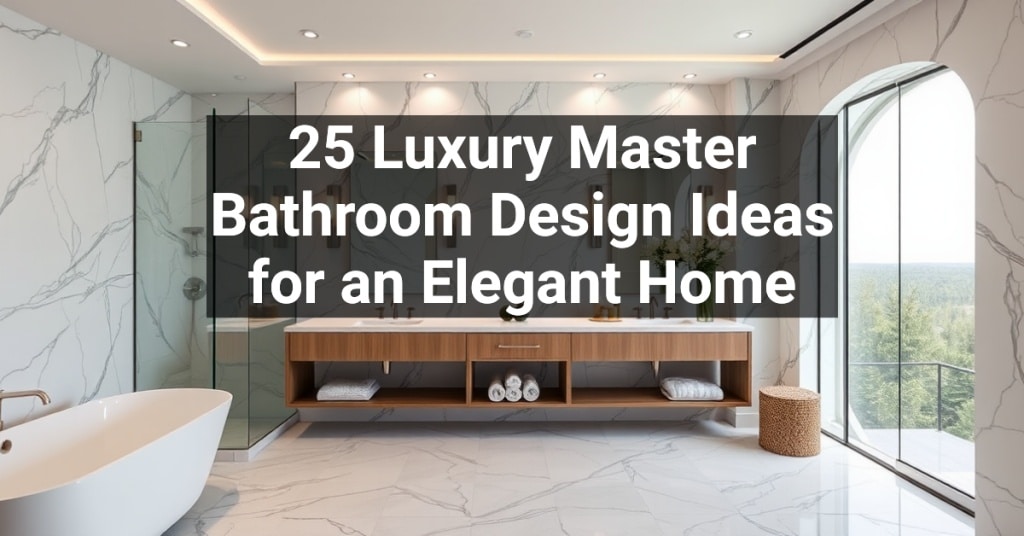 25 Luxury Master Bathroom Design Ideas for an Elegant Home