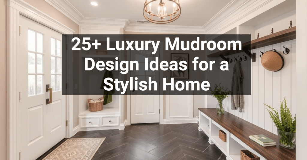 25+ Luxury Mudroom Design Ideas for a Stylish Home