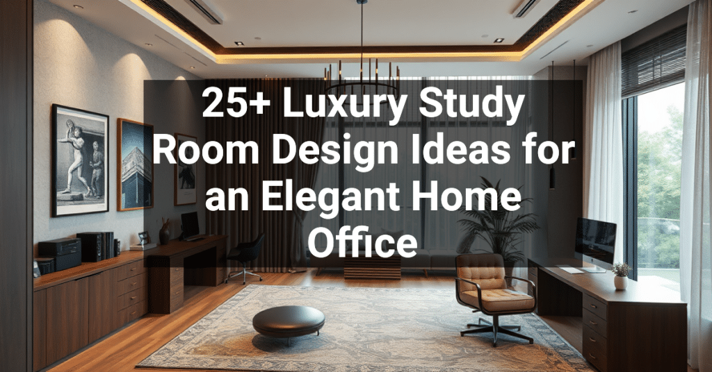 25+ Luxury Study Room Design Ideas for an Elegant Home Office