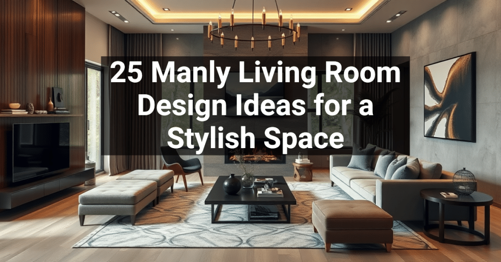 25 Manly Living Room Design Ideas for a Stylish Space