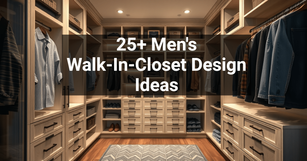 25+ Men's Walk-In-Closet Design Ideas