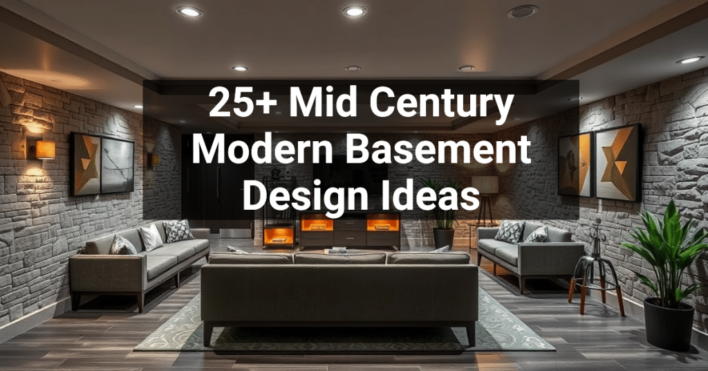 25+ Mid Century Modern Basement Design Ideas