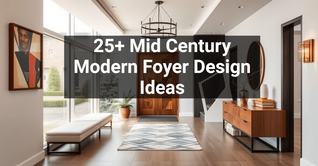 25+ Mid Century Modern Foyer Design Ideas