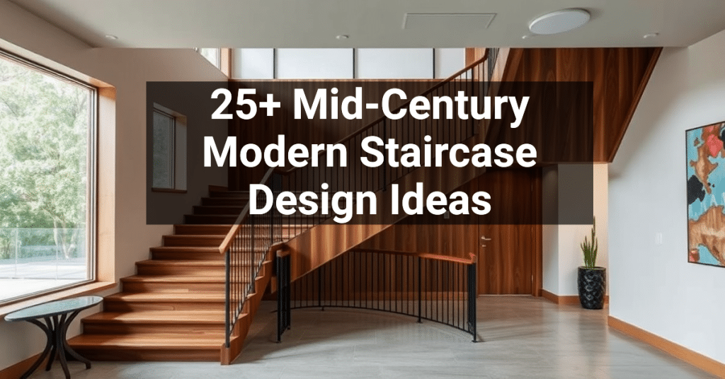 25+ Mid-Century Modern Staircase Design Ideas