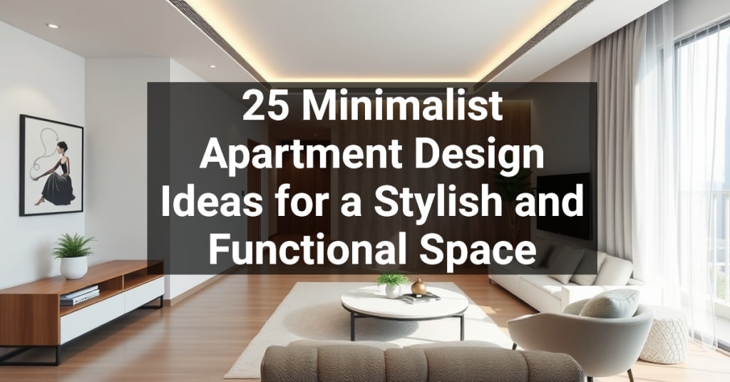 25 Minimalist Apartment Design Ideas for a Stylish and Functional Space