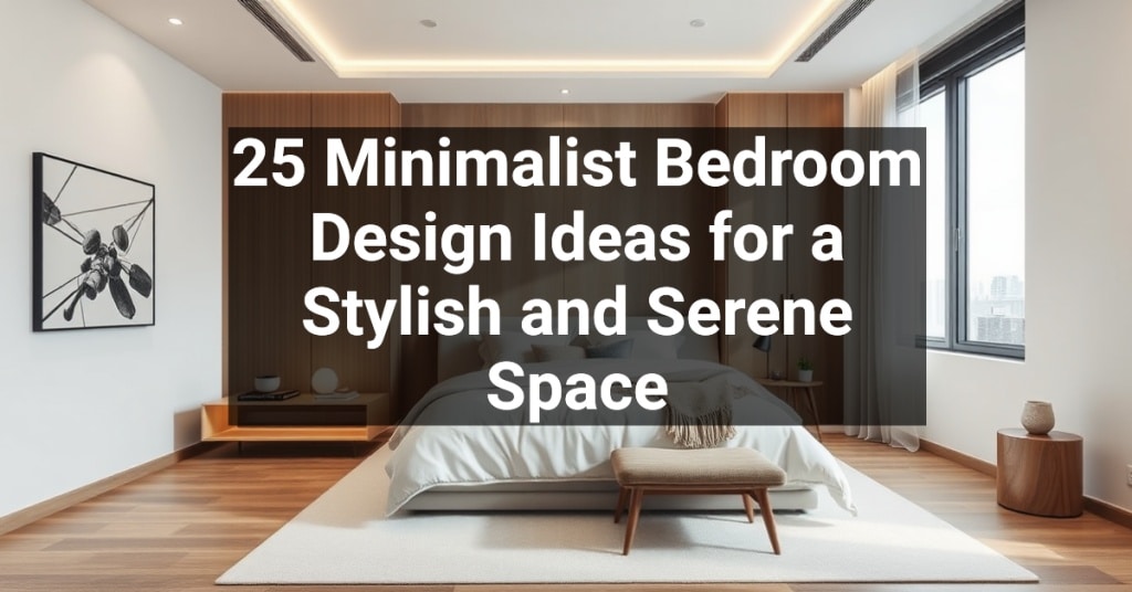 25 Minimalist Bedroom Design Ideas for a Stylish and Serene Space